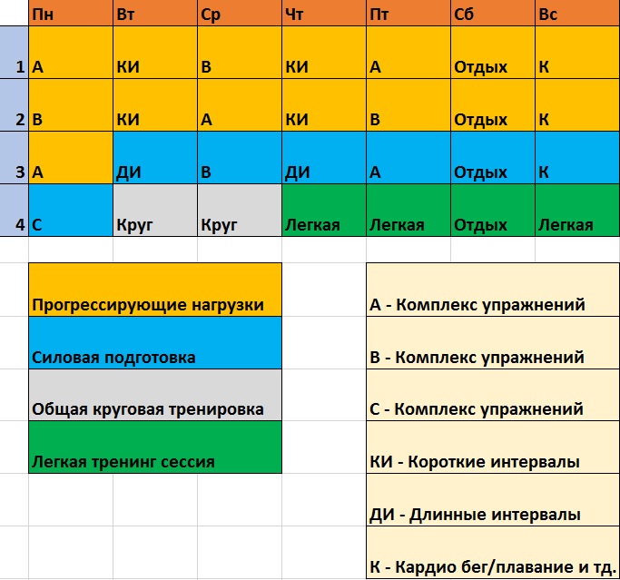 Примерная программа подготовки