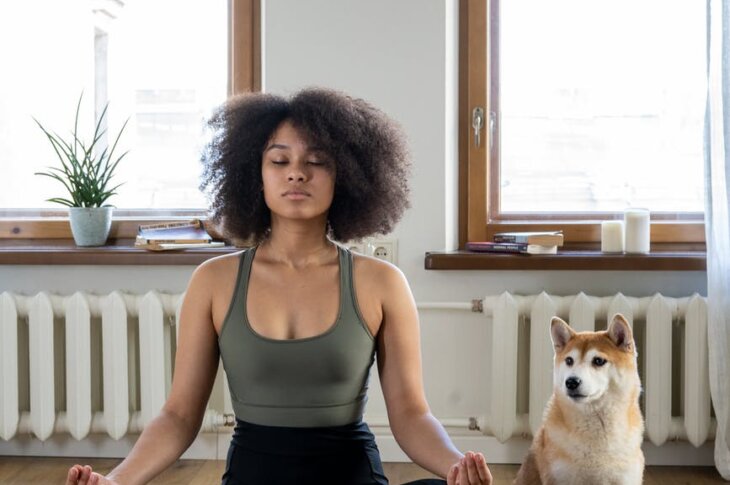 woman girl animal dog
